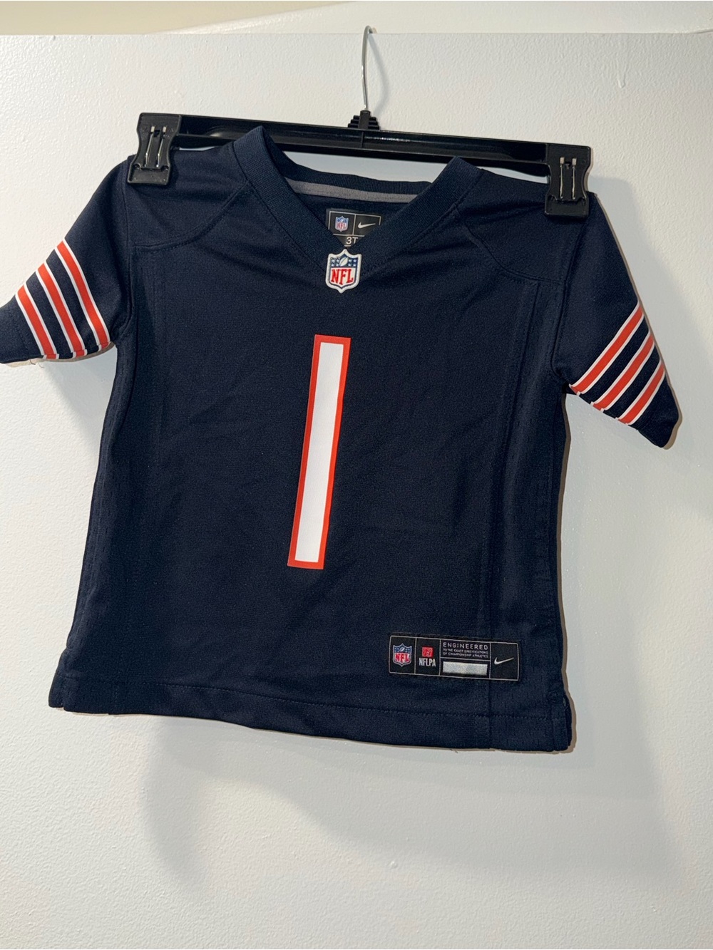 Nike Kids Navy Football Jersey with White & Red Trim